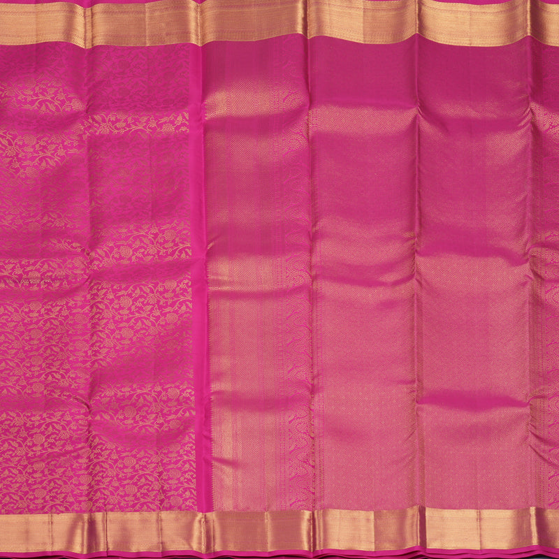 Hayagrivas Handloom Rani Pink Kanjivaram Silk Saree KBF690G10-1