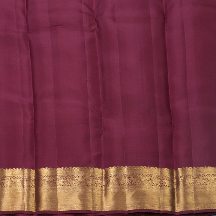 Hayagrivas Handloom Burgundy Kanjivaram Silk Saree KBF690G13-1