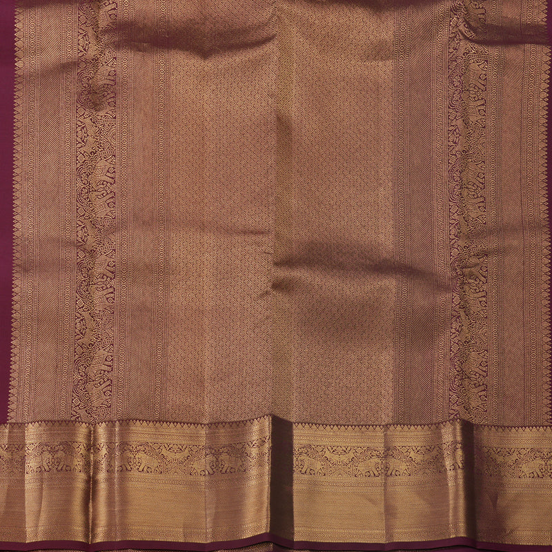 Hayagrivas Handloom Burgundy Kanjivaram Silk Saree KBF690G13-1