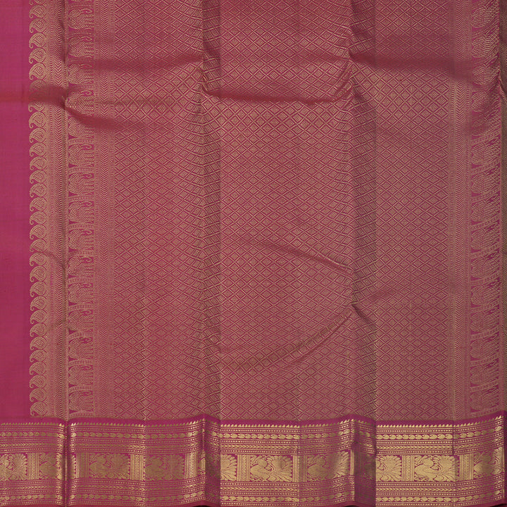 Hayagrivas Handloom Dark Pink Kanjivaram Silk Saree KBF690G2-2