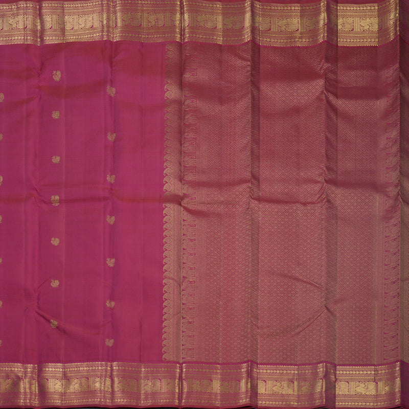 Hayagrivas Handloom Dark Pink Kanjivaram Silk Saree KBF690G2-2