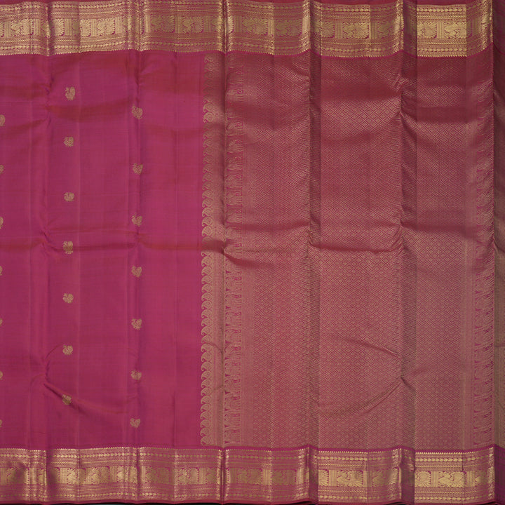 Hayagrivas Handloom Dark Pink Kanjivaram Silk Saree KBF690G2-2