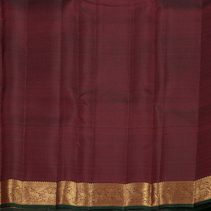 Hayagrivas Handloom Deep Maroon Kanjivaram Silk Saree KBF690G3-1