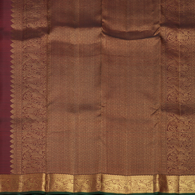 Hayagrivas Handloom Deep Maroon Kanjivaram Silk Saree KBF690G3-1