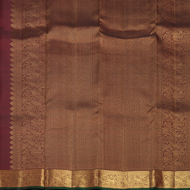 Hayagrivas Handloom Deep Maroon Kanjivaram Silk Saree KBF690G3-1