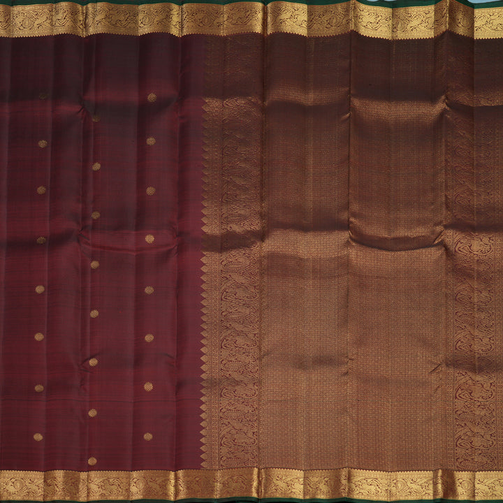 Hayagrivas Handloom Deep Maroon Kanjivaram Silk Saree KBF690G3-1