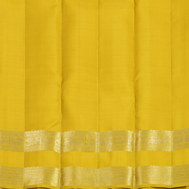 Hayagrivas Handloom Sampanga Yellow Kanjivaram Silk Saree KBF690G4-1