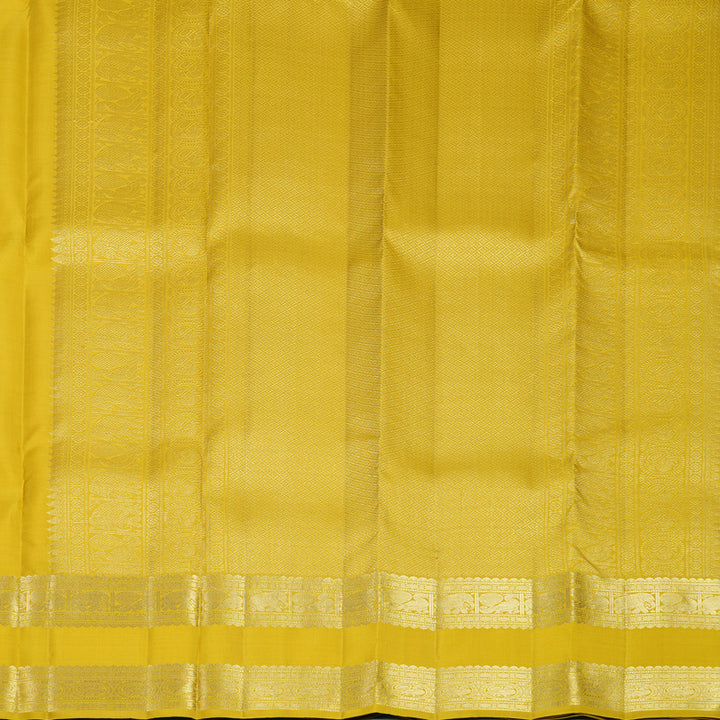 Hayagrivas Handloom Sampanga Yellow Kanjivaram Silk Saree KBF690G4-1
