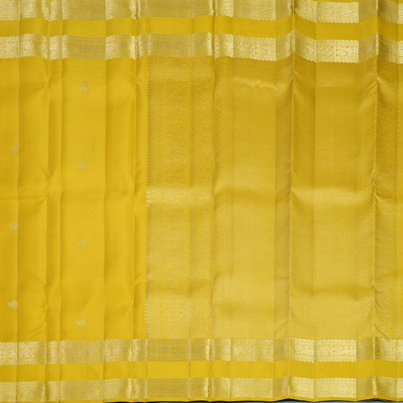 Hayagrivas Handloom Sampanga Yellow Kanjivaram Silk Saree KBF690G4-1