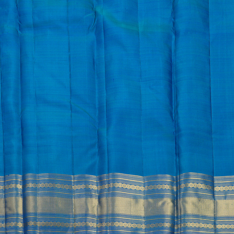 Hayagrivas Handloom Peacock Blue Kanjivaram Silk Saree KBF690G7-2