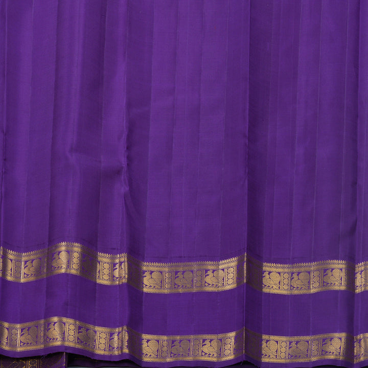 Hayagrivas Handloom Red Kanjivaram Silk Saree with Purple Border KBF691G1-2