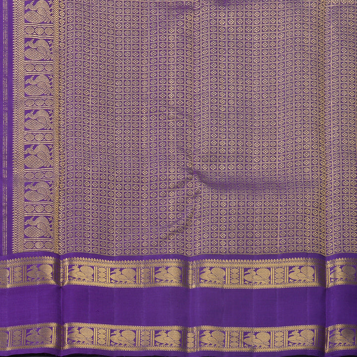 Hayagrivas Handloom Red Kanjivaram Silk Saree with Purple Border KBF691G1-2