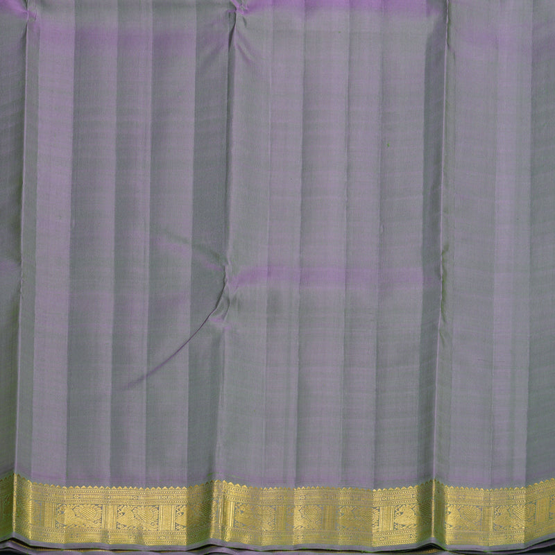 Hayagrivas Handloom Cream Kanjivaram Silk Saree with Dual Toned Lavender Border KBF691G3-1