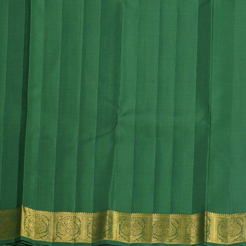 Hayagrivas Handloom Pastel Green Kanjivaram Silk Saree with Green Border KBF691G5-1