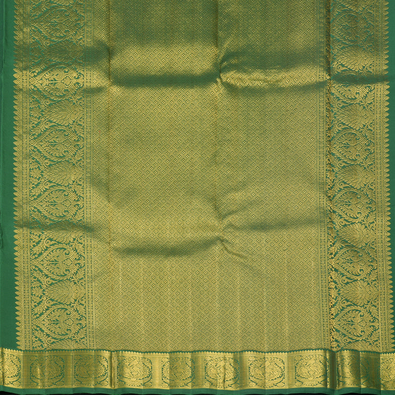 Hayagrivas Handloom Pastel Green Kanjivaram Silk Saree with Green Border KBF691G5-1