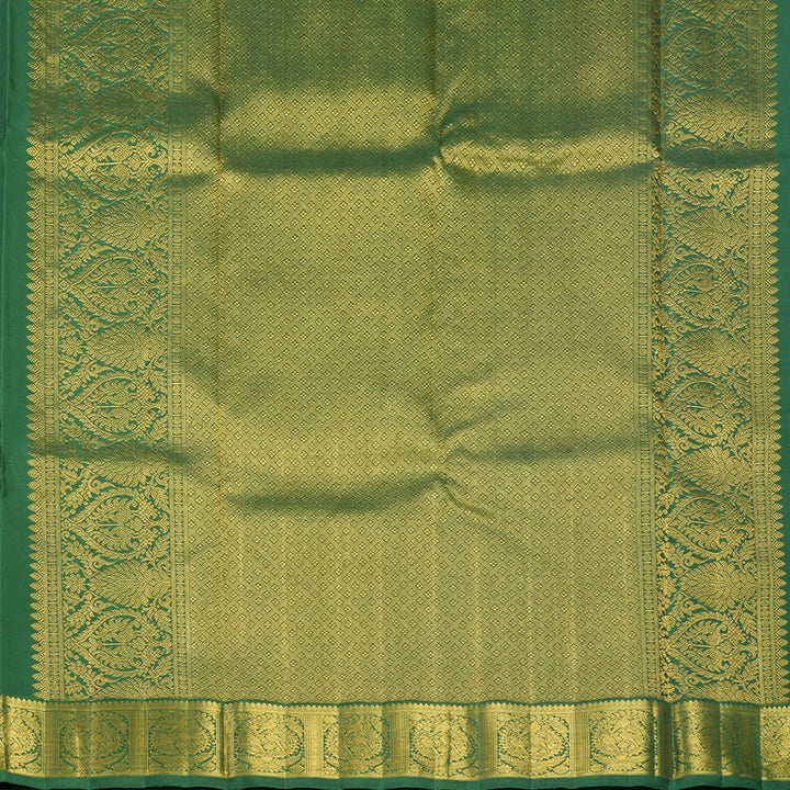 Hayagrivas Handloom Pastel Green Kanjivaram Silk Saree with Green Border KBF691G5-1