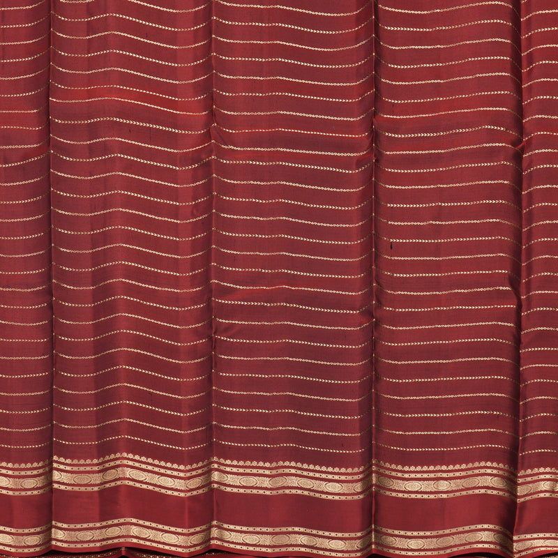 Hayagrivas Handloom Royal Blue Kanjivaram Silk Saree with Maroon Border KBF695G10-2