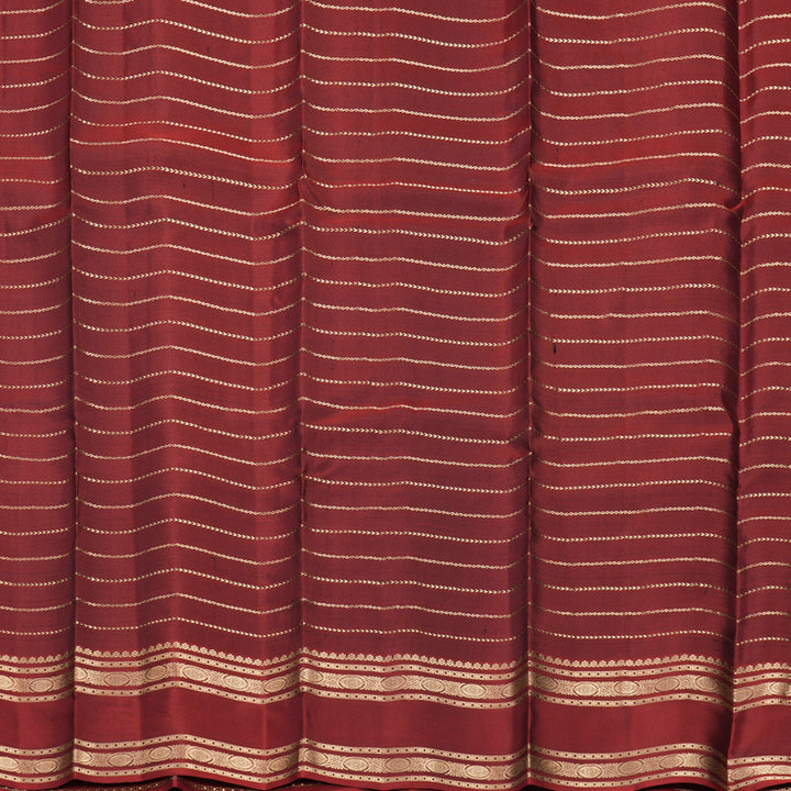 Hayagrivas Handloom Royal Blue Kanjivaram Silk Saree with Maroon Border KBF695G10-2