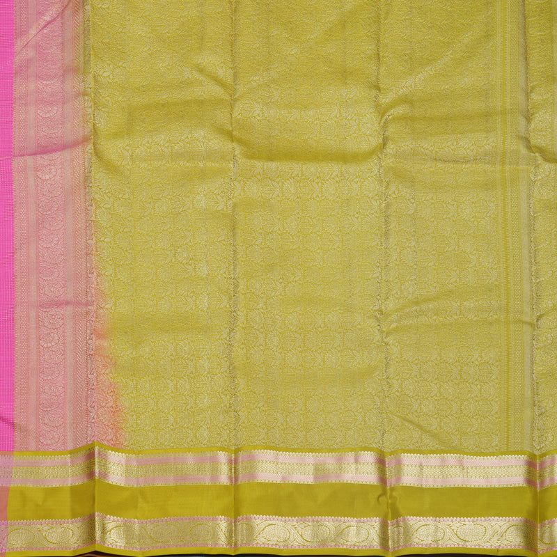Hayagrivas Handloom Pink Kanjivaram Silk Saree KBF695G13-2