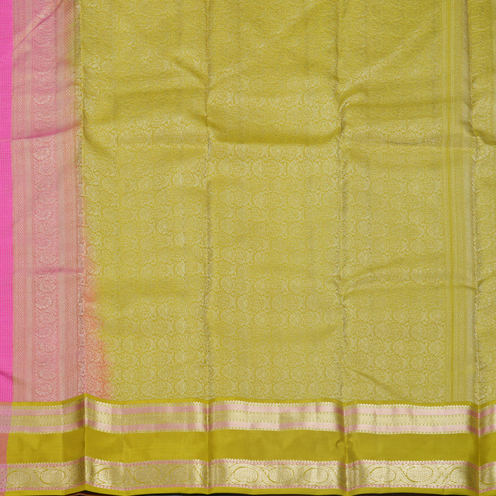 Hayagrivas Handloom Pink Kanjivaram Silk Saree KBF695G13-2