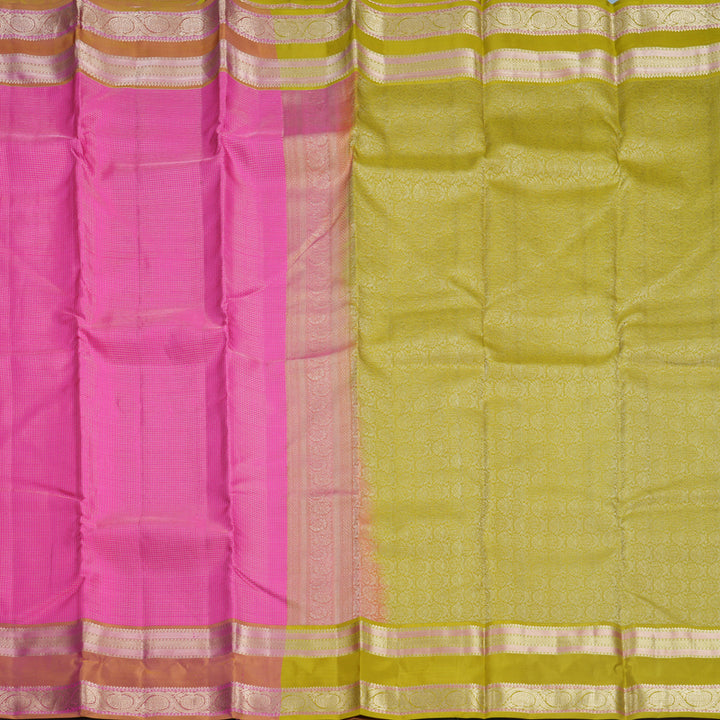 Hayagrivas Handloom Pink Kanjivaram Silk Saree KBF695G13-2