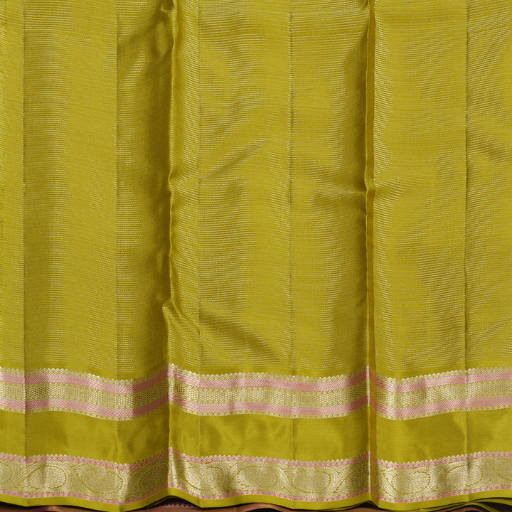 Hayagrivas Handloom Orangish-Pink Kanjivaram Silk Saree KBF695G13-4