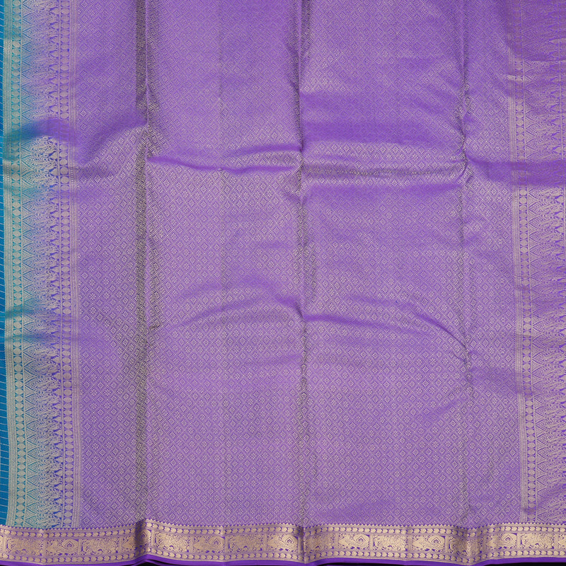 Hayagrivas Handloom Mayilkazhuthu Kanjivaram Silk Saree with Purple Border KBF695G4-10