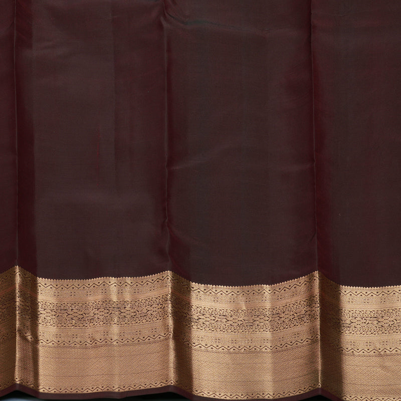 Hayagrivas Handloom Coffee Brown Kanjivaram Silk Saree KBF695G6-3