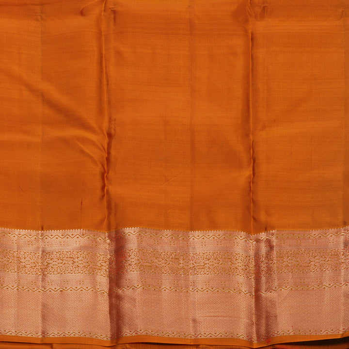 Hayagrivas Handloom Orange Kanjivaram Silk Saree KBF695G6-5