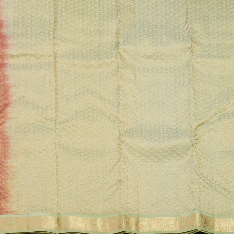 Hayagrivas Handloom Wine Maroon Kanjivaram Silk Saree with Pista Green Border KBF695G9-4