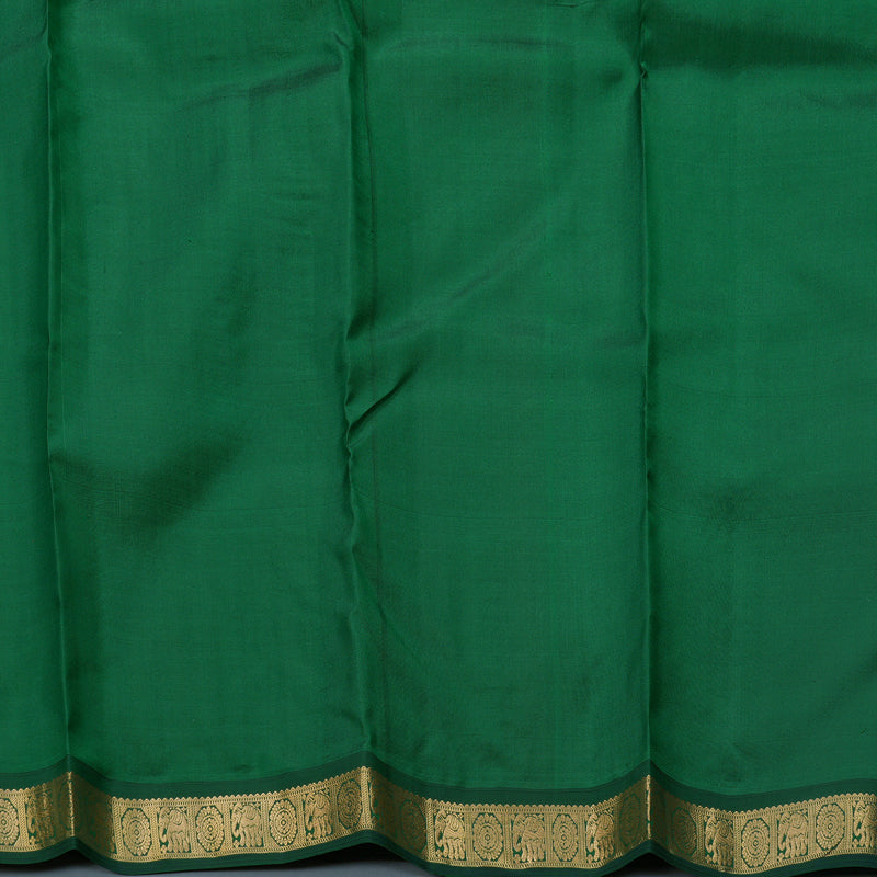 Hayagrivas Handloom Pista Green Kanjivaram Silk Saree with Karum Pachai Border KBF695G9-6