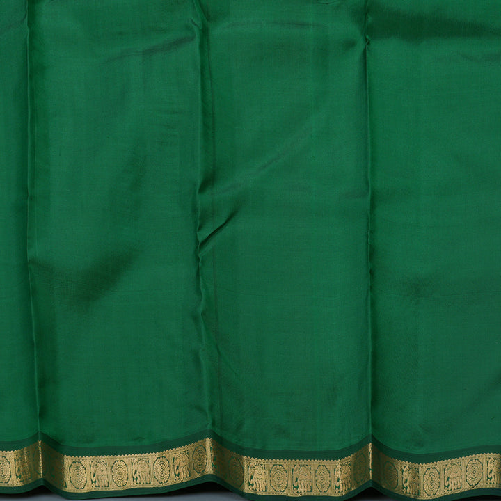Hayagrivas Handloom Pista Green Kanjivaram Silk Saree with Karum Pachai Border KBF695G9-6