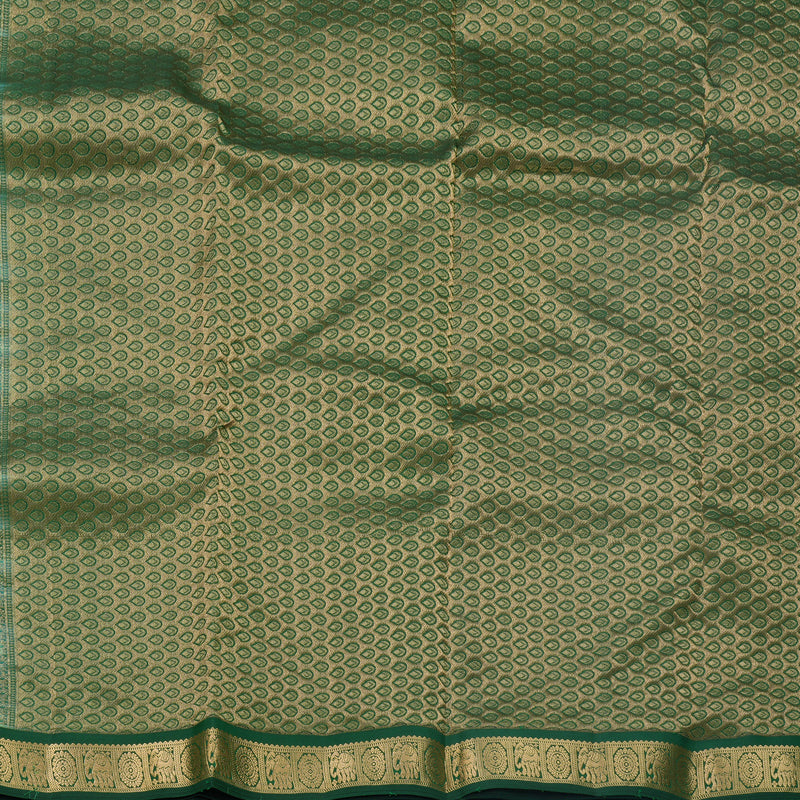 Hayagrivas Handloom Pista Green Kanjivaram Silk Saree with Karum Pachai Border KBF695G9-6