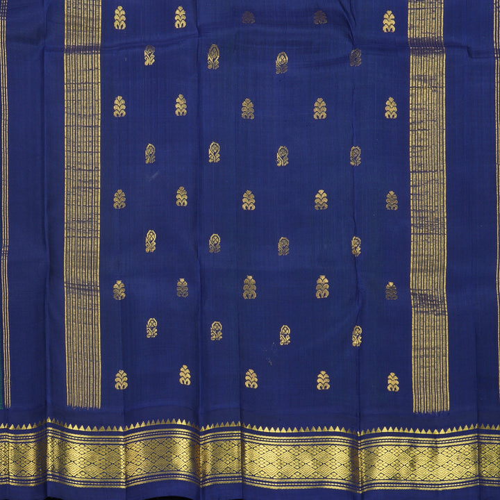 Hayagrivas Pastel Green Pure One-sided border Kanjivaram Silk Saree KBF696G1-1