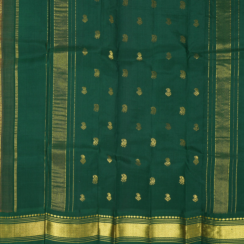 Hayagrivas Greige Pure One-sided border Kanjivaram Silk Saree KBF696G1-22