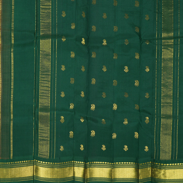 Hayagrivas Greige Pure One-sided border Kanjivaram Silk Saree KBF696G1-22