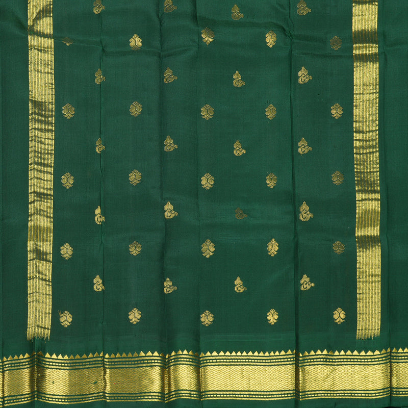 Hayagrivas Mambazham Yellow Pure One-sided border Kanjivaram Silk Saree KBF696G1-25