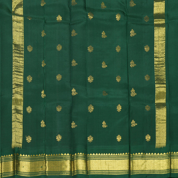 Hayagrivas Mambazham Yellow Pure One-sided border Kanjivaram Silk Saree KBF696G1-25