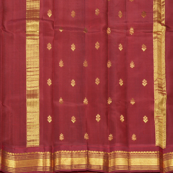 Hayagrivas Green Pure One-sided border Kanjivaram Silk Saree KBF696G1-28