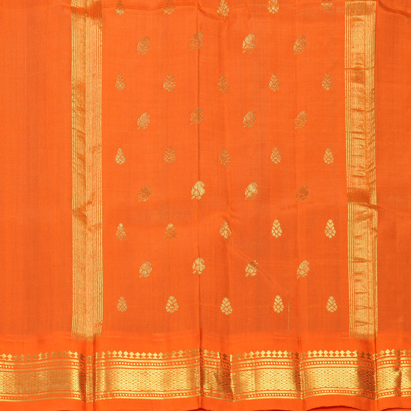 Hayagrivas Ananda Blue Pure One-sided border Kanjivaram Silk Saree KBF696G1-30