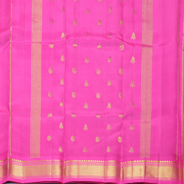 Hayagrivas Bottle Green Pure One-sided border Kanjivaram Silk Saree KBF696G1-32