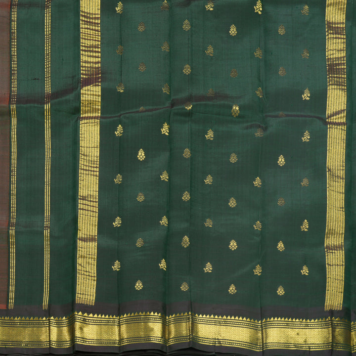 Hayagrivas Kanakambaram Pink Pure One-sided Border Kanjivaram Silk Saree KBF696G1-36
