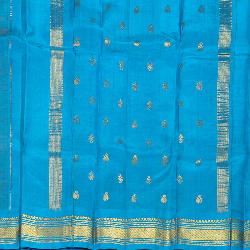 Hayagrivas Mambazham Orange Pure One-sided border Kanjivaram Silk Saree KBF696G1-37