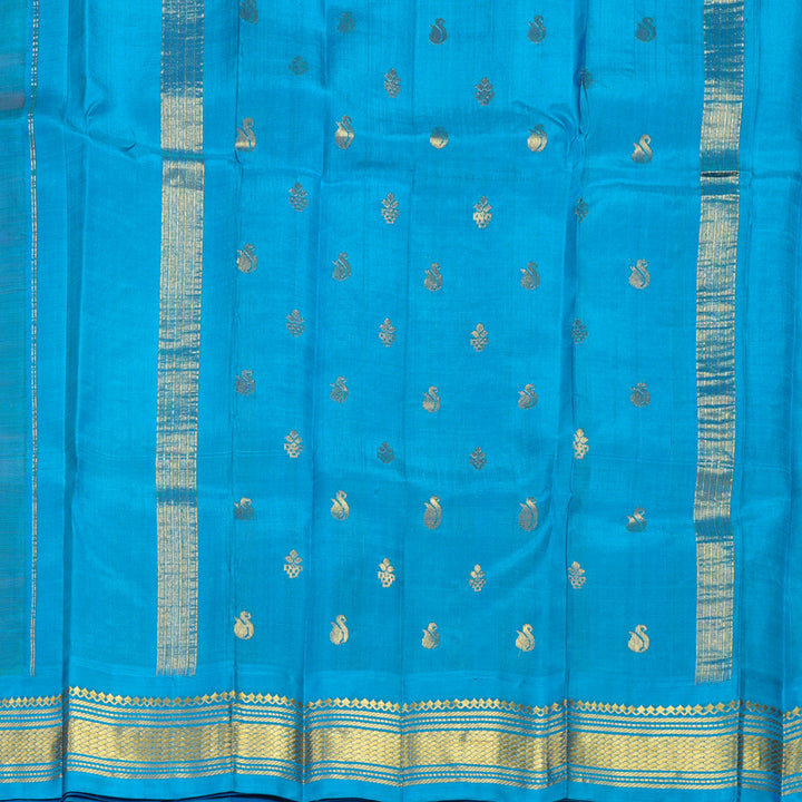 Hayagrivas Mambazham Orange Pure One-sided border Kanjivaram Silk Saree KBF696G1-37