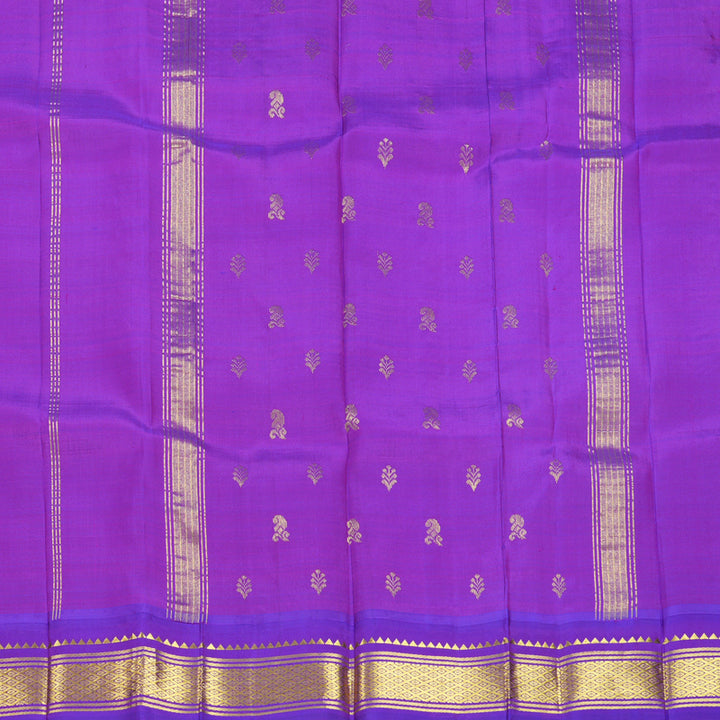 Hayagrivas Peach Orange Pure One-sided border Kanjivaram Silk Saree KBF696G1-53