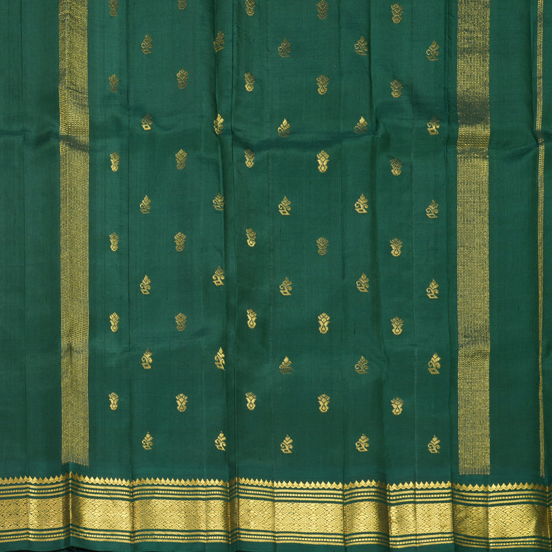 Hayagrivas White Pure One-sided border Kanjivaram Silk Saree KBF696G1-58