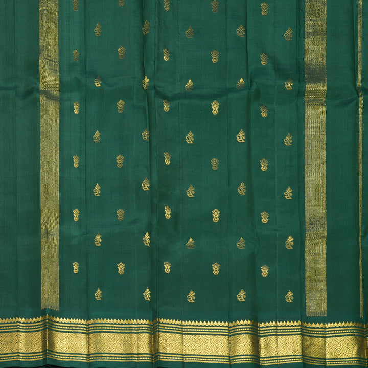 Hayagrivas White Pure One-sided border Kanjivaram Silk Saree KBF696G1-58