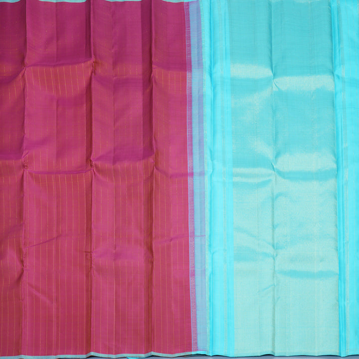 Hayagrivas Handloom Rust Pink Kanjivaram Silk Saree KBF697G3-1
