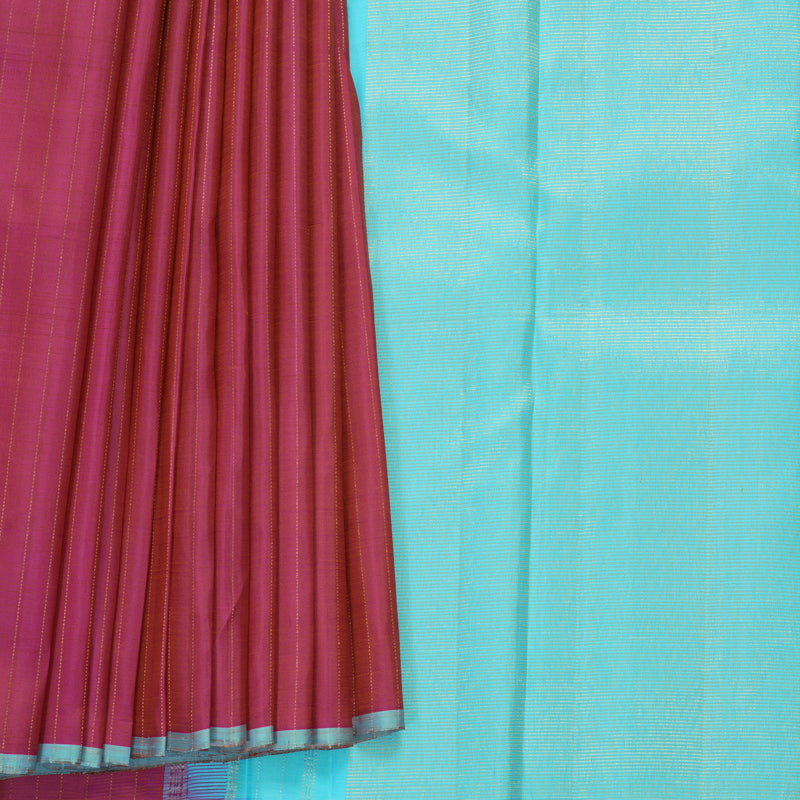 Hayagrivas Handloom Rust Pink Kanjivaram Silk Saree KBF697G3-1