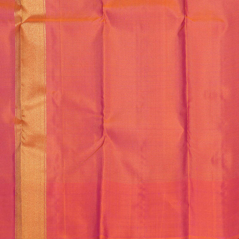 Hayagrivas Handloom Orangish-Pink Kanjivaram Silk Saree KBF698G1-1